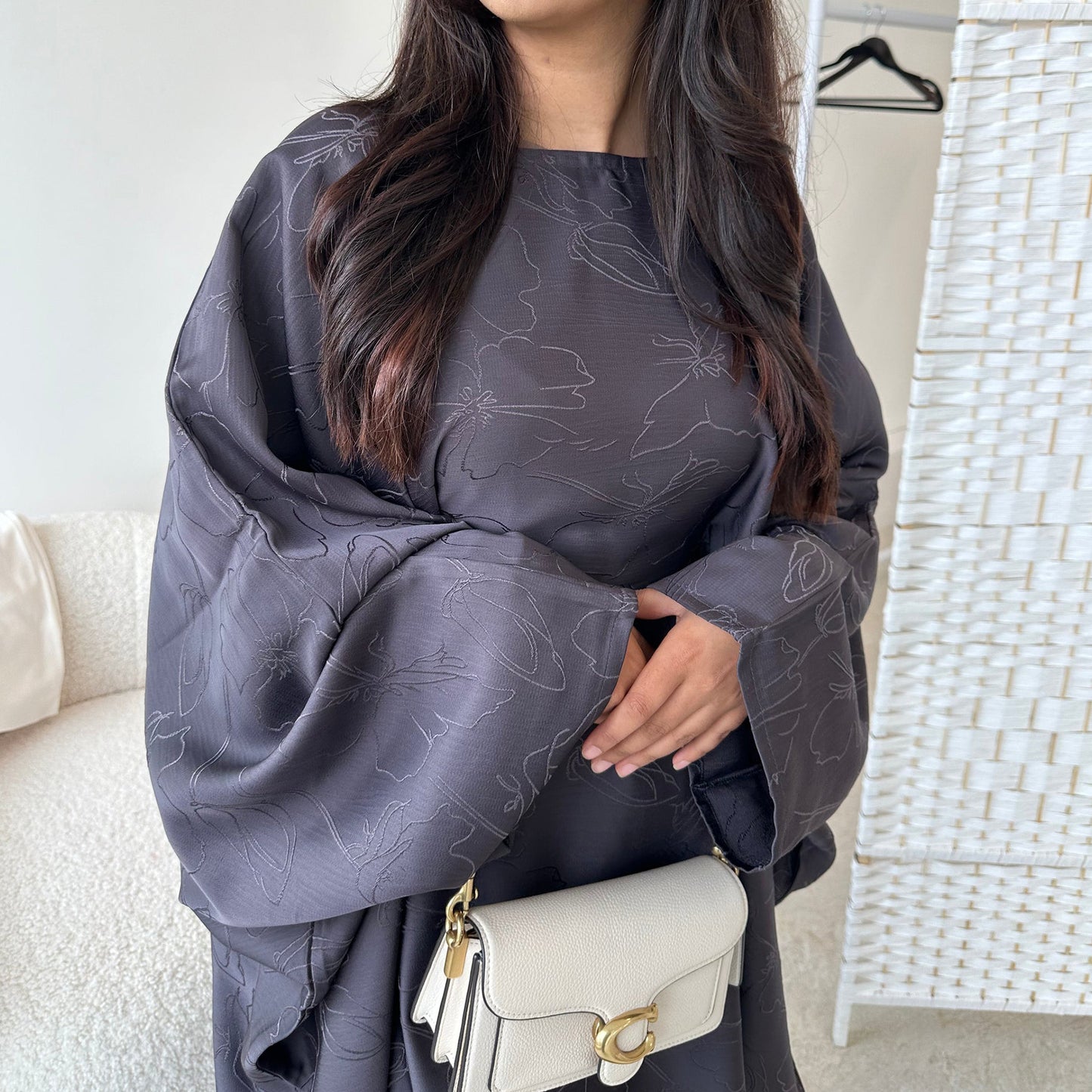 2025 Loriya Dubai Turkish Jacquard Maxi Dress for Muslim Women – Modest Middle Eastern Fashion